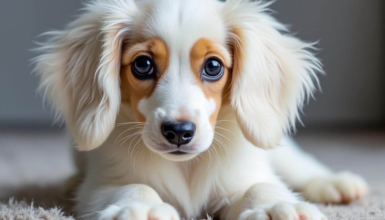 découvrez l'adorable chiot silken windhound, doux et élégant, rappelant un cornet de crème glacée caramel au toffee, pour une touche de charme irrésistible.