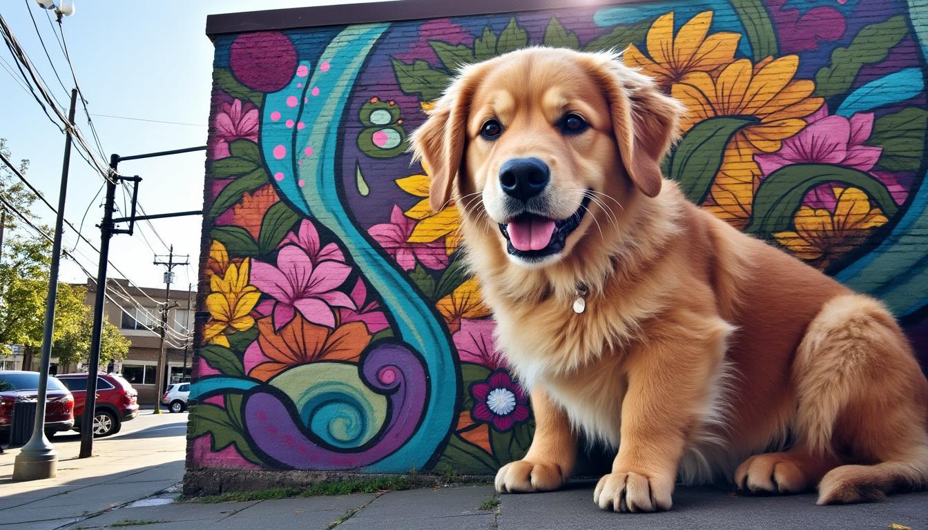 offrez à votre animal de compagnie une place d'honneur sur une fresque murale devant le refuge de tacoma et faites-le briller aux yeux de tous.