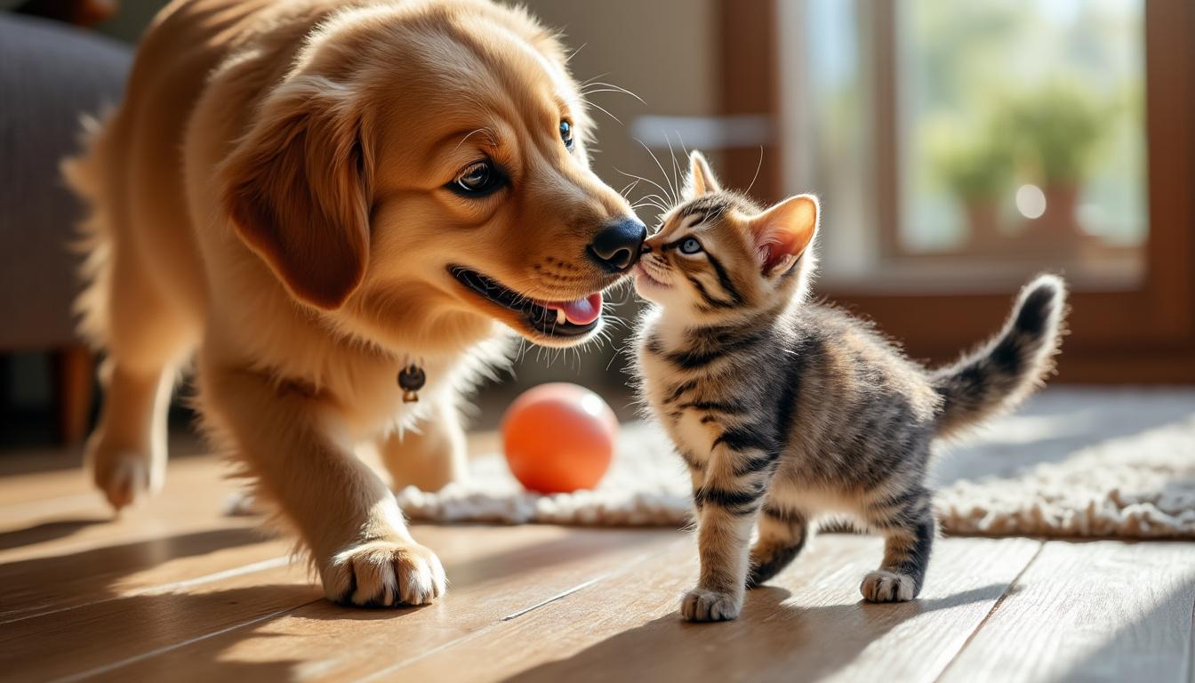 découvrez l'amour inconditionnel d'un golden retriever envers son petit chaton, une histoire touchante qui réchauffe le cœur et célèbre l'amitié entre espèces.