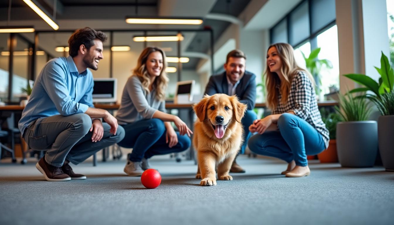 découvrez l'histoire drôle et attendrissante d'un chiot de 2 mois sacré « employé du mois » dans une entreprise tech, récompensé pour son talent unique… à ne rien faire !