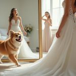découvrez le moment adorable où le chien de la mariée fait une entrée irrésistible lors de la révélation de la robe de mariée, ajoutant une touche de tendresse et de magie à ce jour unique.