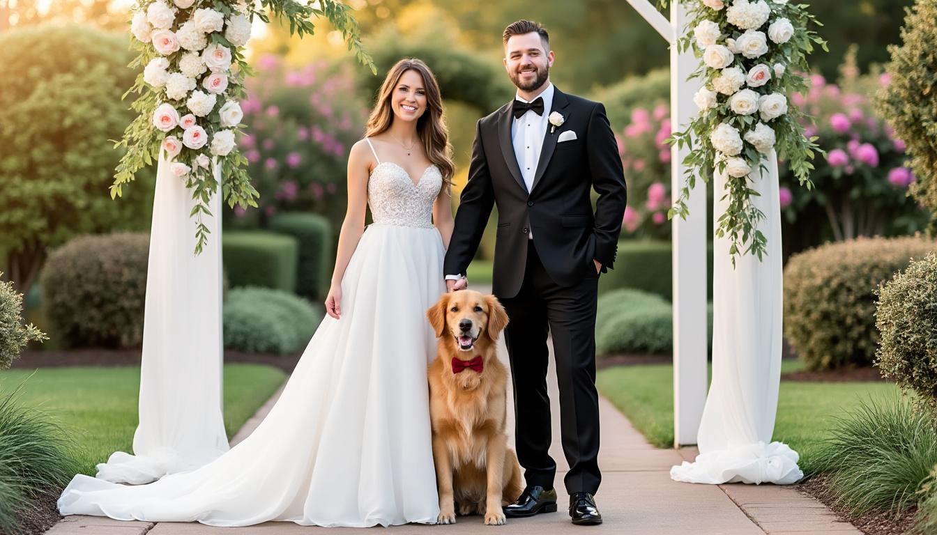 découvrez comment le chien de la mariée a volé la vedette avec une entrée adorable et mémorable lors de la révélation de la robe de mariée.