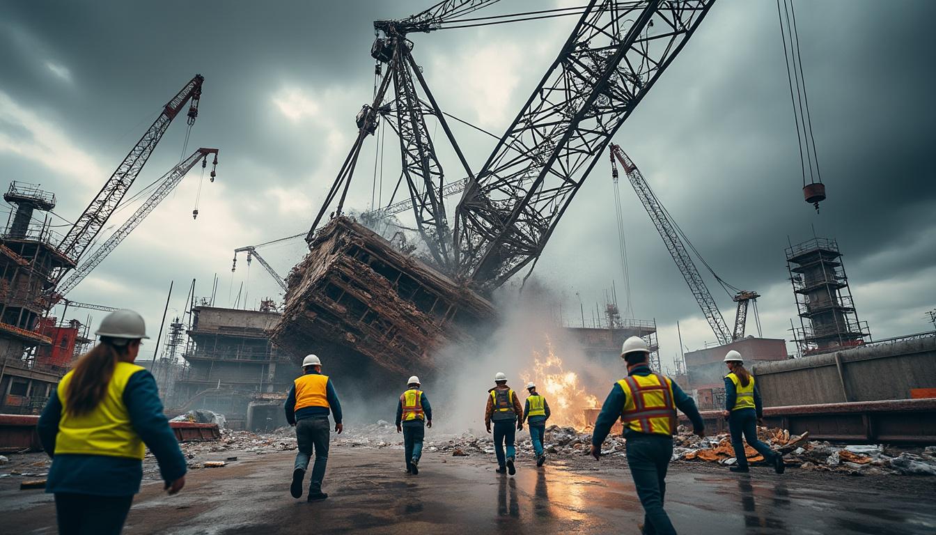 trois entrepreneurs condamnés suite à un accident mortel sur un chantier majeur de l'ice, mettant en lumière les responsabilités et les conséquences juridiques dans le secteur du btp.