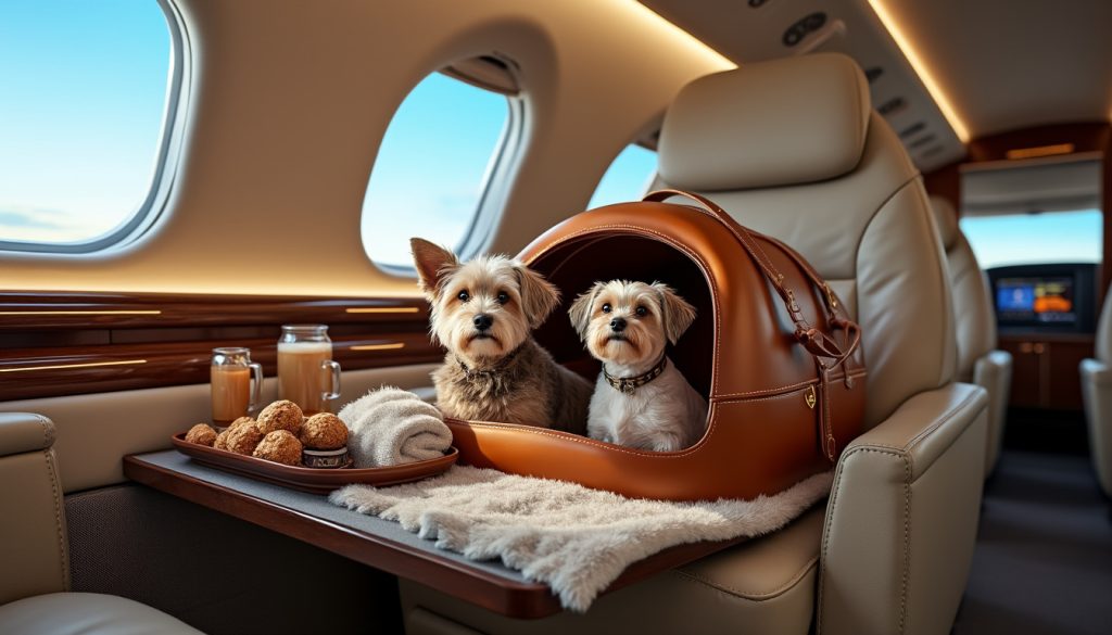 découvrez comment le chien de taylor swift et travis kelce profite d'un voyage en jet privé avec un traitement de faveur exceptionnel, alliant luxe et confort.