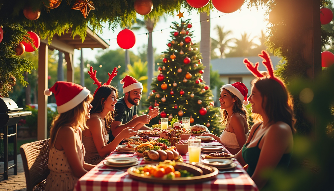 découvrez noël en juillet chez bowstring avec un père noël passionné des animaux, une célébration chaleureuse et originale qui ravira toute la famille.