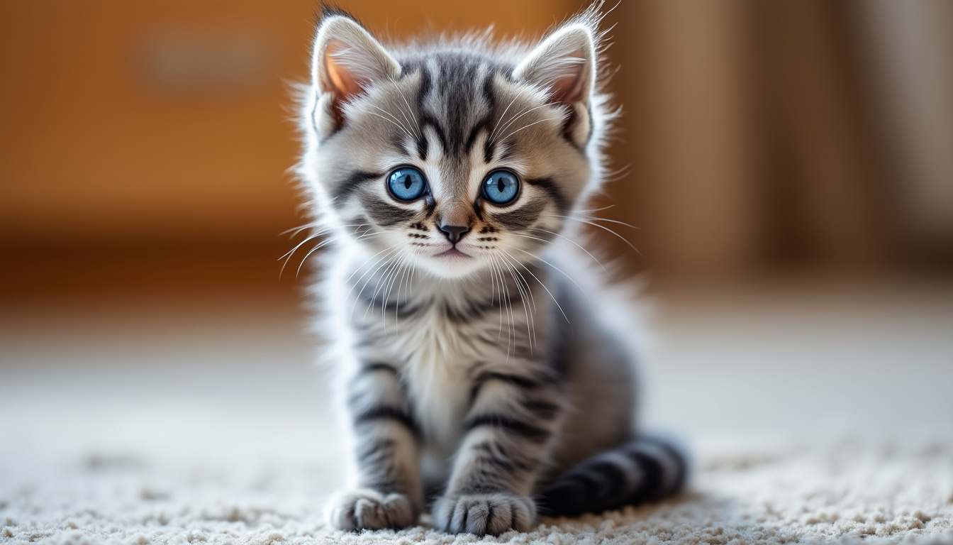 découvrez la douceur d'un chaton précieux en argent, une adorable boule de poils aux yeux captivants qui fera fondre votre cœur.